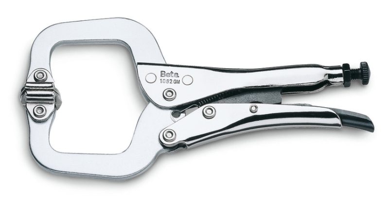 Adjustable self-locking pliers with floating C-shaped jaws, Beta Tools by Unipac