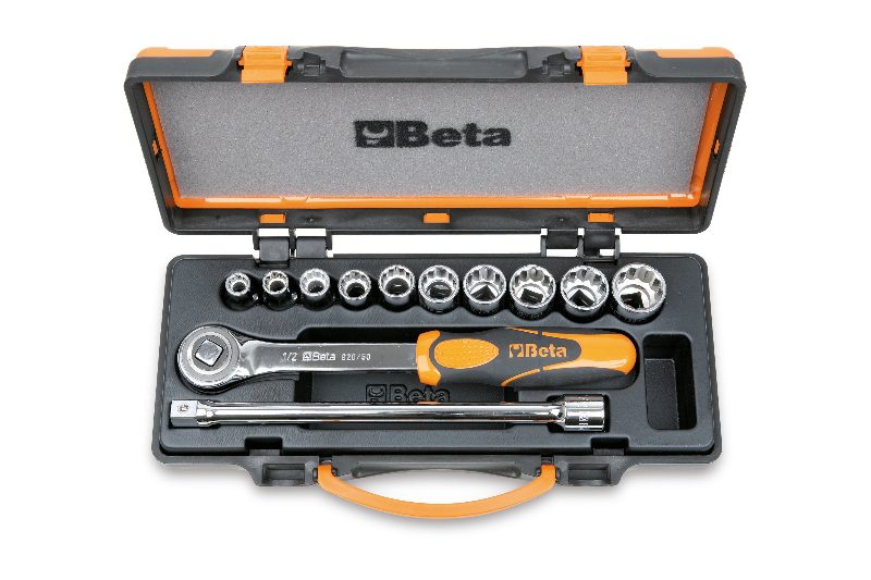 10 bi-hex sockets and 2 accessories, Beta Tools by Unipac